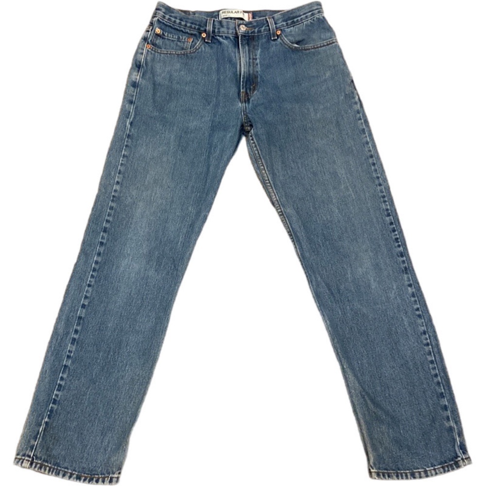 LEVI'S Mens 505 Straight Leg Regular Fit Medium Wash Jeans Mens 34 x 34
